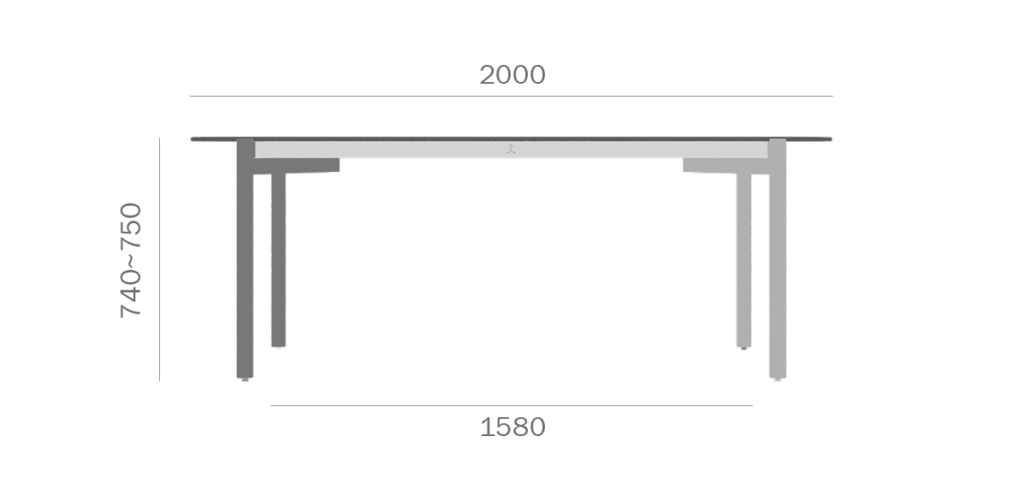 소아르 식탁 2000 사이즈